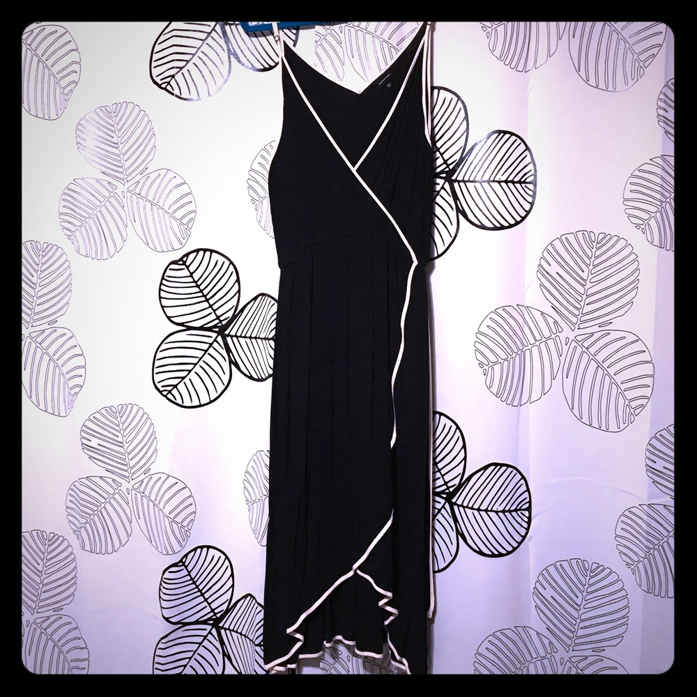 ♻️WhoWhatWear High/low Black Summer Dress w/Belt